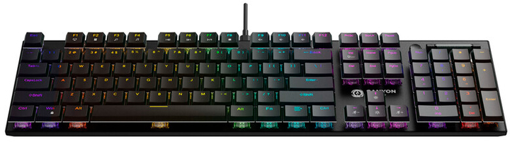 Klawiatura przewodowa Canyon Cometstrike GK-55 RGB USB Black (CND-SKB55-US) - obraz 2