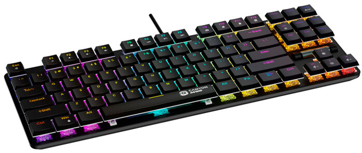 Клавіатура дротова Canyon Cometstrike GK-50 RGB TKL USB Black (CND-SKB50-US) - зображення 4