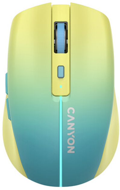 Mysz Canyon MW-44 LED Wireless/Bluetooth Yellow-Blue (CNS-CMSW44UA) - obraz 1