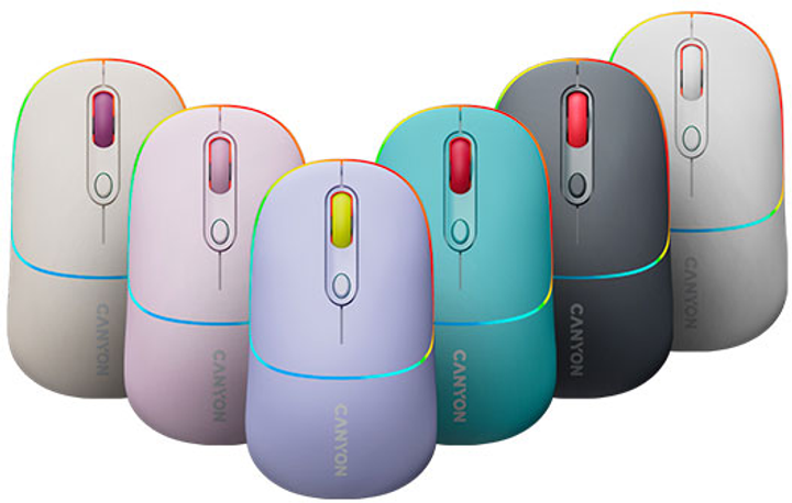 Миша Canyon MW-22 Dual Band RGB Wireless Rice (CNS-CMSW22RC) - зображення 7