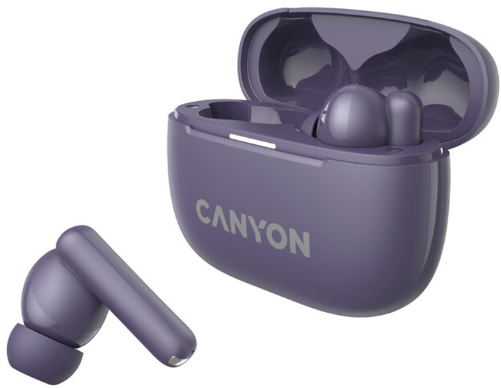 Słuchawki Canyon OnGo TWS-10 ANC ENC Purple (CNS-TWS10PL) - obraz 4