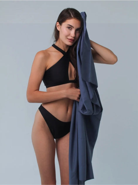 Полотенце спортивное из микрофибры YAR-sport 60х122 см для спорта и туризма с чехлом Синее - изображение 2