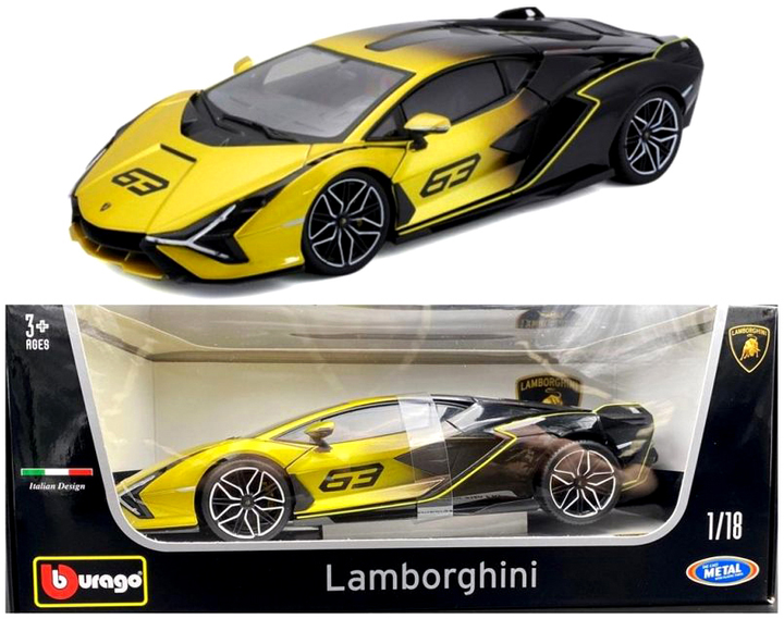 Metalowy model samochodu Bburago Lamborghini Sian FKP 37 (4893993111008) - obraz 2