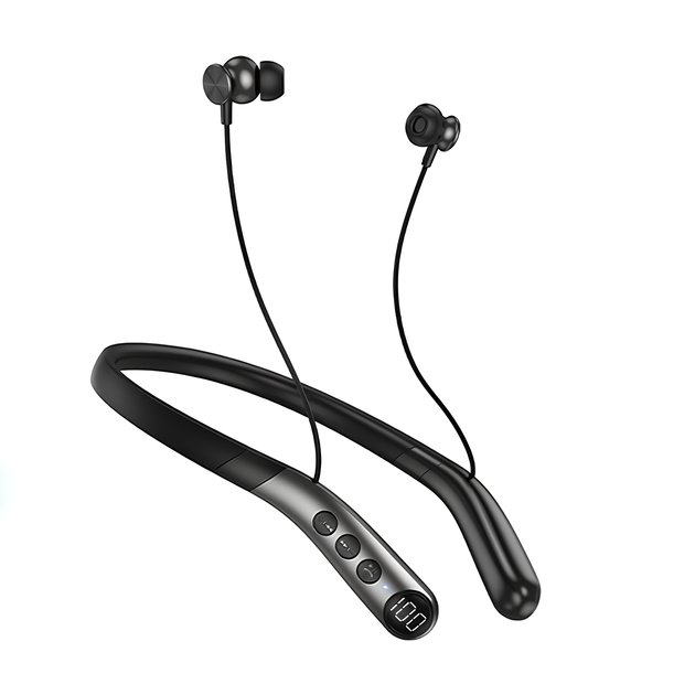Наушники спортивные Borofone BE67 Sound Neck-mounted BT earphone, Bluetooth 5.4, 60 часов работы, 400mAh Black - изображение 2