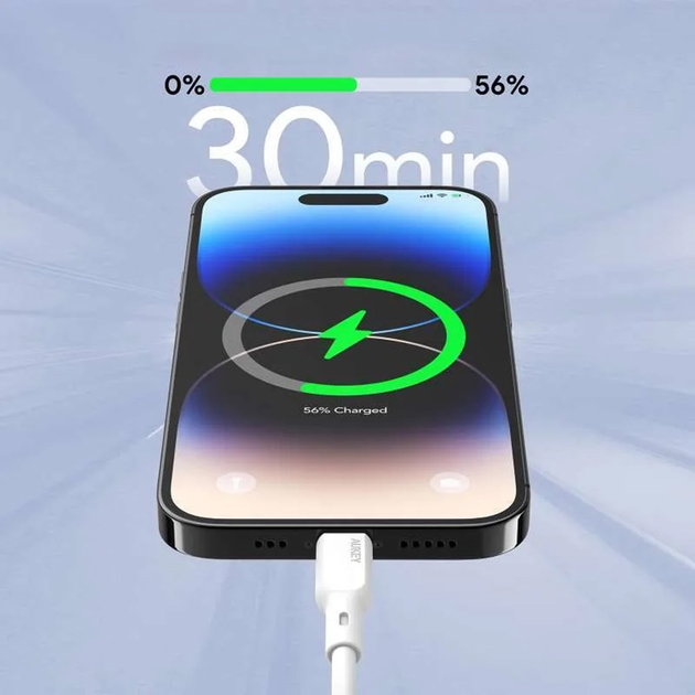 Кабель Aukey QC PD USB Type-C – Apple Lightning 1.8 м 27 W CB-SCL2 White (689323785247) - зображення 3