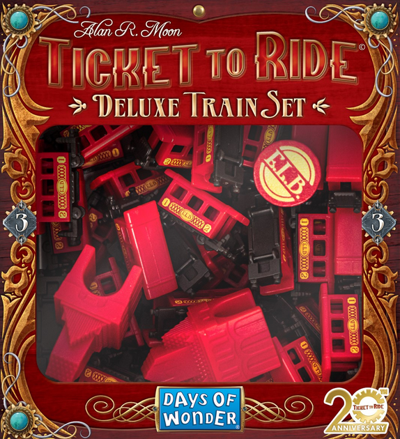 Додаток до настільної гри Days of Wonder Ticket to Ride: 20. Річниця Ексклюзивний набір поїздів Display 10 (3558380120636) - зображення 5