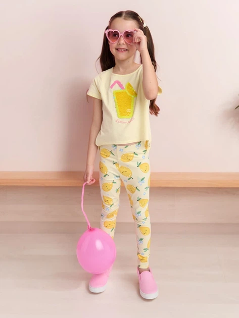Легінси для дівчинки Fashion 147010-L 98 Жовтий - изображение 3