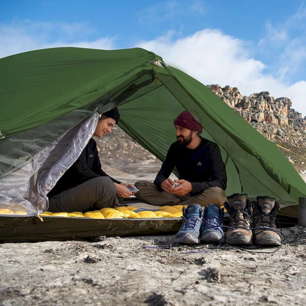 Намет надлегкий двомісний з футпринтом Naturehike Mongar NH17T007-M, 210T, темно-зелений - зображення 3
