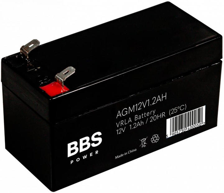 Акумулятор BBS Power AGM12V1.2AH AGM VRLA 12 V 1.2 Ah - зображення 1