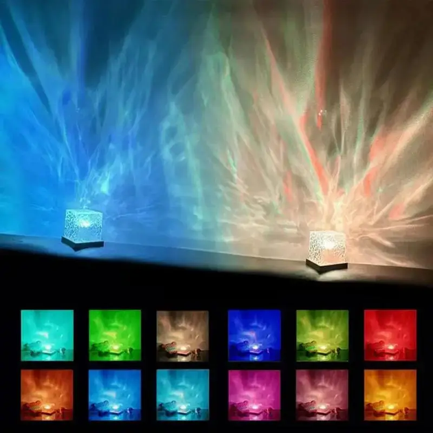 Нічник настільний проєктор КУБ з пультом Лампа RGB - изображение 6
