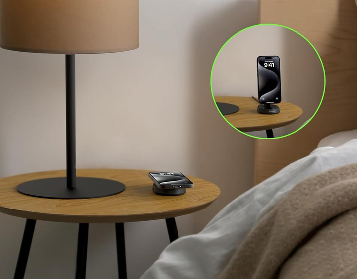 Bezprzewodowa ładowarka Belkin BoostCharge Pro Convertible Magnetic Wireless Charging Stand with Qi2 15W + 20W USB-C Power Supply Black (745883868438) - obraz 5