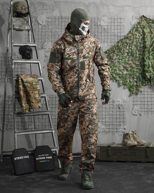 Тактический демисезонный костюм SoftShell L пиксель (88488) - изображение 3