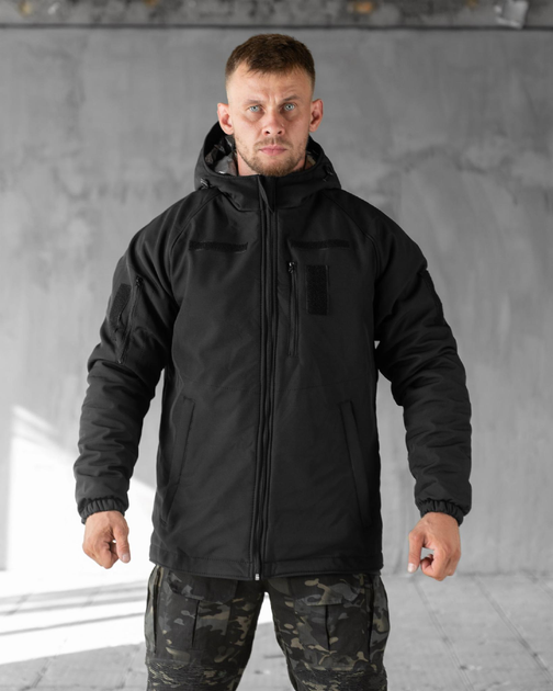 Тактична зимова куртка SoftShell Omni-Heat 2XL чорна (83226) - зображення 2