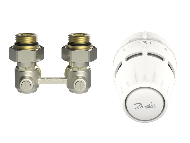Danfoss Комплект термостатический Regus M30x1.5 + RLV-KB, 1/2", угловой - изображение 2