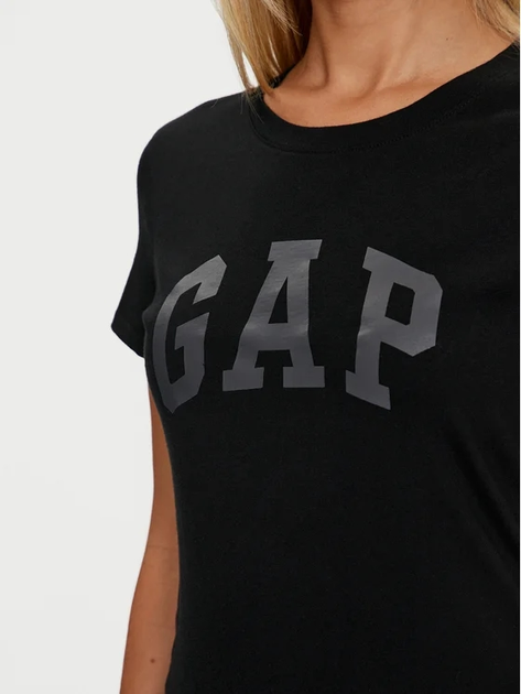 T-shirt damski basic GAP 268820-11 S Czarny (1200048865572) - obraz 4