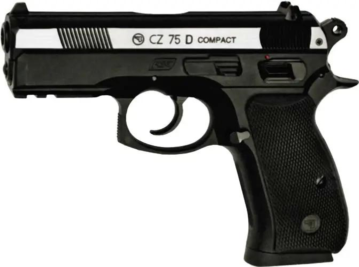 Пистолет пневматический ASG CZ 75D Compact Nickel BB кал. 4.5 мм - изображение 1