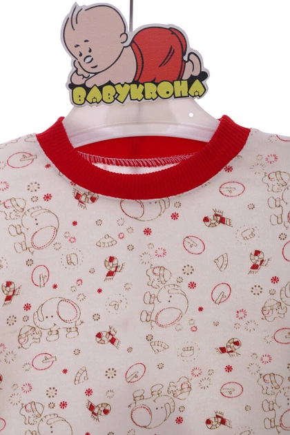 Пижама с длинным рукавом трикотажная слоник красный 86 см (37694) - изображение 2