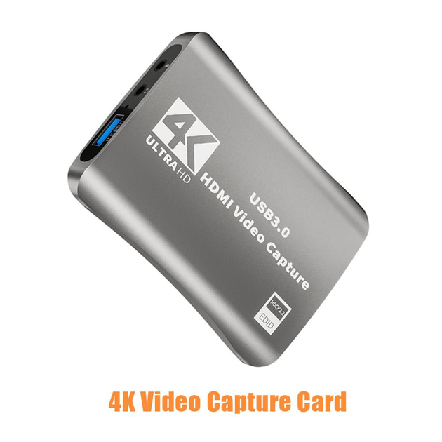 Внешняя карта видеозахвата Gray 4K 60Hz HDMI в USB 3.0 с микрофонным входом и выходом на наушники - изображение 4