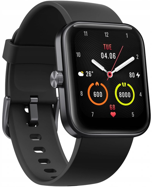 Smartwatch 70mai Maimo WT2105 z dodatkowym pomarańczowym paskiem Black (6971669781668) - obraz 1