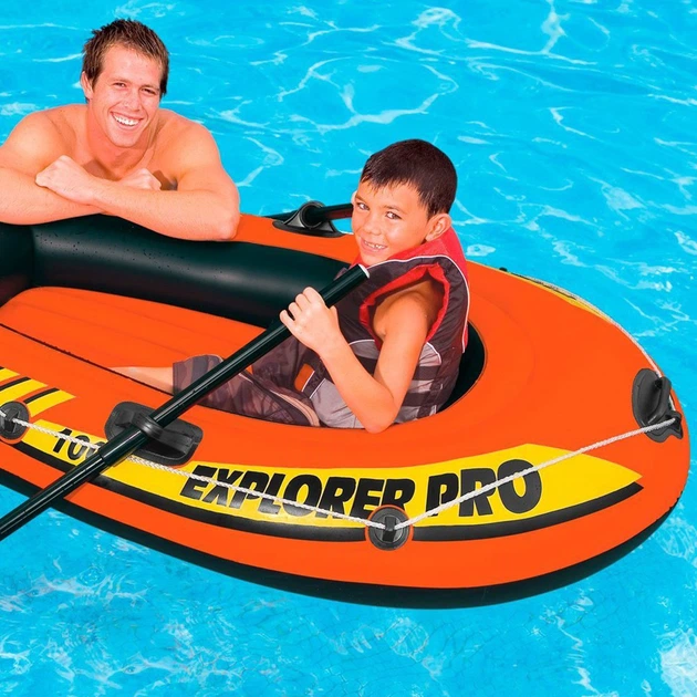 Одноместная надувная лодка Intex 58355 (160 x 94 x 29 см) Explorer Pro 100 - изображение 2