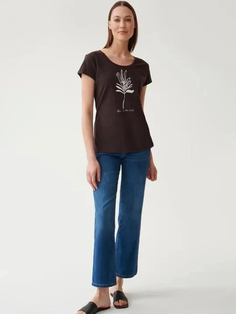 Футболка бавовняна жіноча Tatuum ANTONIA 2 T2314.110 S Коричнева (5900142251580) - зображення 3