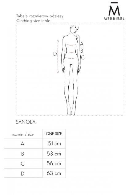 Блузка жіноча Merribel Sanola One size Синя (5907621626860) - зображення 6