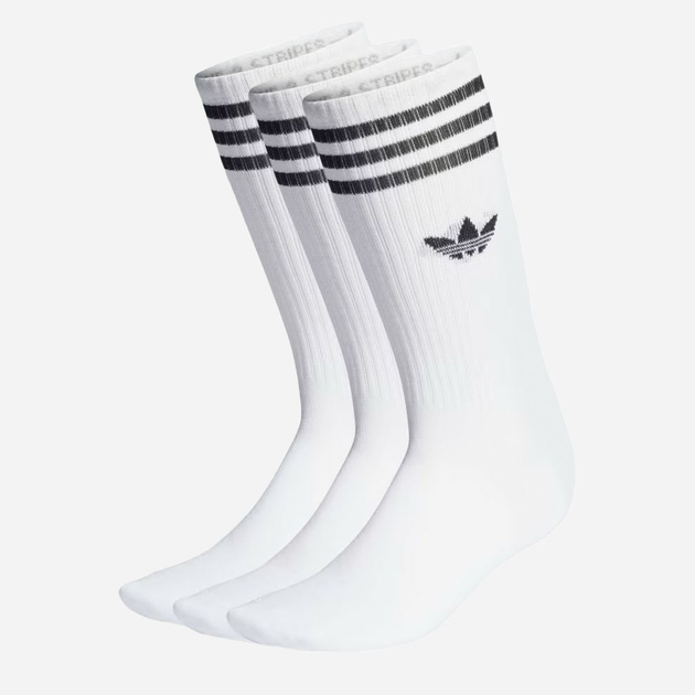 Набір чоловічих шкарпеток високих бавовняних Adidas High Crew Socks "White" IJ0734 XL 3 пари Білий (4066762046157) - зображення 1