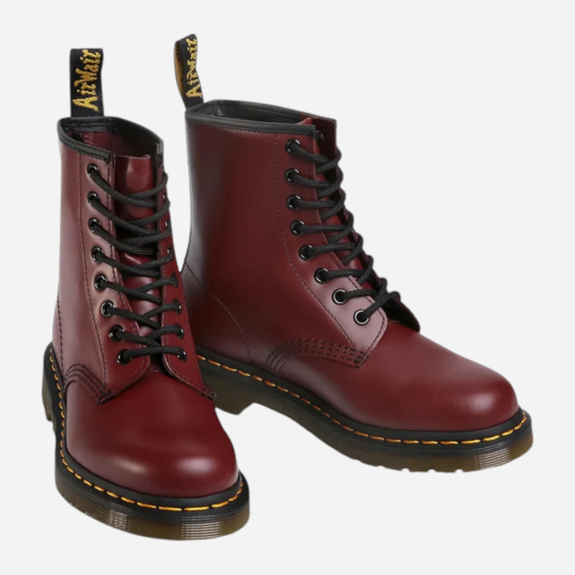 Жіночі берці високі Dr. Martens 1460 Smooth 11822600 40 Бордові (800090796629) - зображення 3