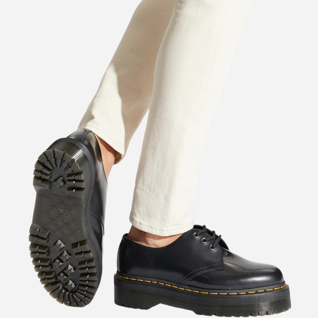 Жіночі дербі зі шкіри Dr. Martens 1461 Quad 25567001 40 Чорні (0190665329476) - зображення 2