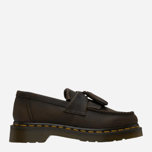 Чоловічі лофери зі шкіри Dr. Martens Adrian Crazy Horse 30917201 42 Темно-коричневі (0190665589344) - зображення 1