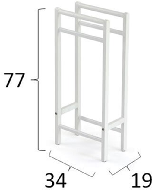Стійка для рушників Arredamenti Salvi` 77 x 34 см Біла (8023856111029) - зображення 4