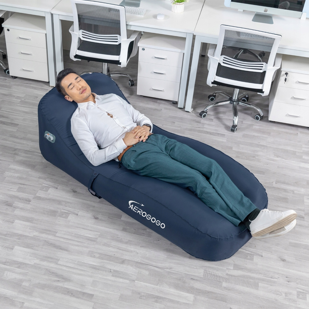 Надувний матрац для кемпінгу Aerogogo Air Lounger GS1 Blue (6975272630207) - зображення 12