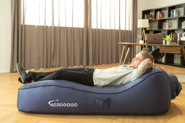 Materac samopompujący turystyczny Aerogogo Air Lounger CL1 Blue (6975272630269) - obraz 7