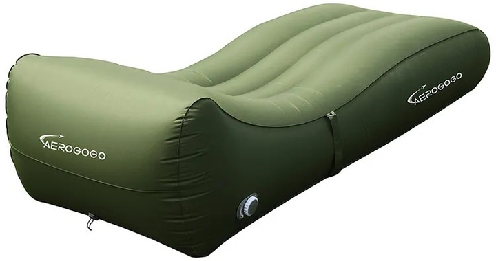 Надувний матрац для кемпінгу Aerogogo Giga Lounger PS2 Green (6975272630306) - зображення 2