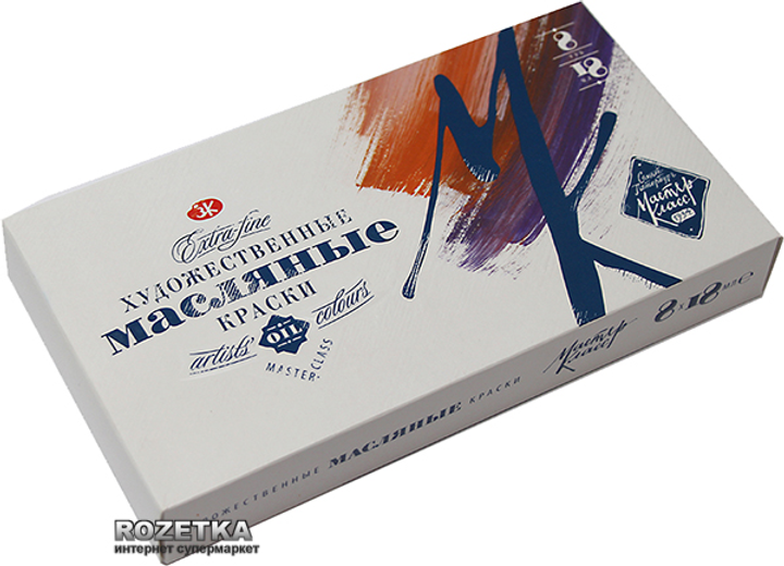 Краска масляная 18мл, ассорти 12 цветов Мастер-класс Невская палитра 1141965