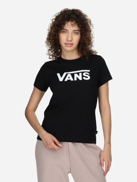 T-shirt damski bawełniany Vans WM Drop V SS Crew-B L Czarny (195438895776) - obraz 1