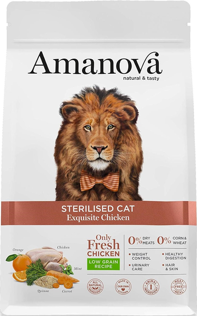 Сухий корм для котів Amanova Sterilised Cat Exquisite Chicken 1.5 кг (8413037331238) - зображення 1