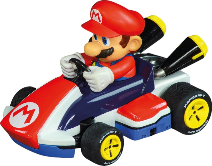 Samochód zdalnie sterowany Carrera Mario Kart Race Kart 1:32 Mario (9003150143147) - obraz 1