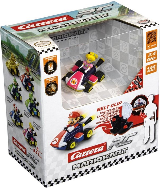 Samochód zdalnie sterowany Carrera Mario Kart Mini RC Peach (9003150123651) - obraz 3