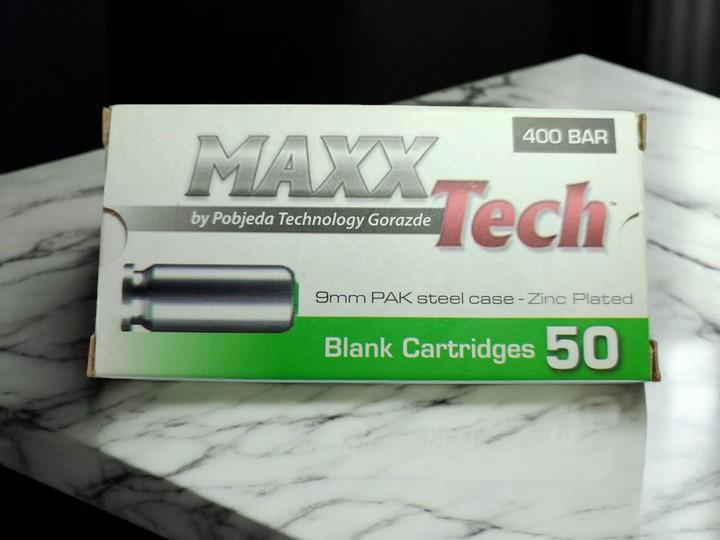 Холості патрони MaxxTech Zlnk 9 мм (400 Bar) 50 штук - зображення 1