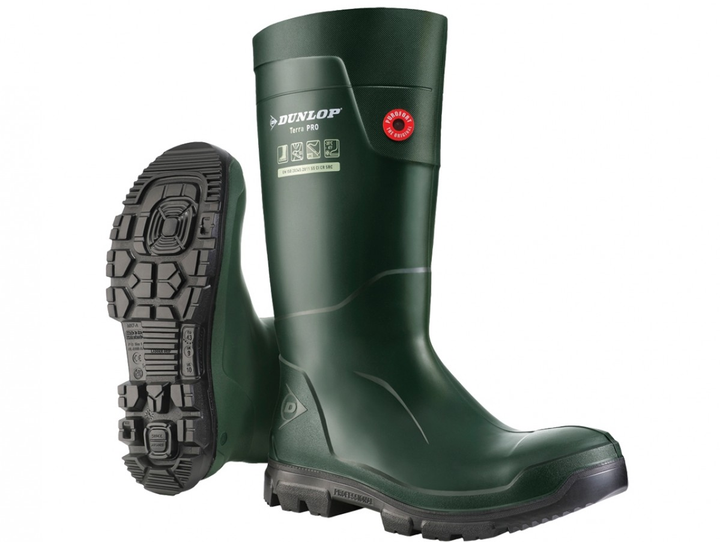 Сапоги резиновые до -20°С Dunlop TerraPRO р.43 зелёные, SRC, Португалия ...