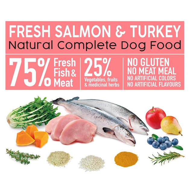 Напіввологий корм для собак Arquivet Fresh Salmon & Turkey 10 кг (8435117893085) - зображення 3