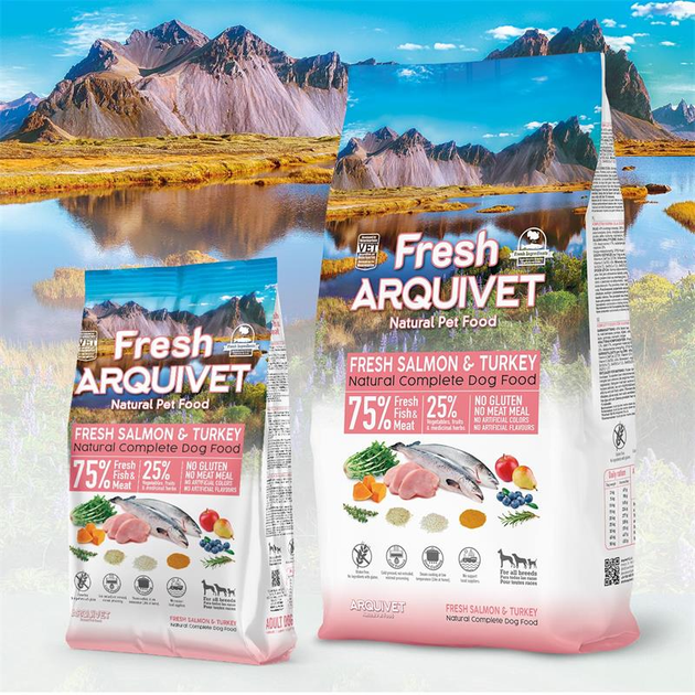 Напіввологий корм для собак Arquivet Fresh Salmon & Turkey 10 кг (8435117893085) - зображення 6
