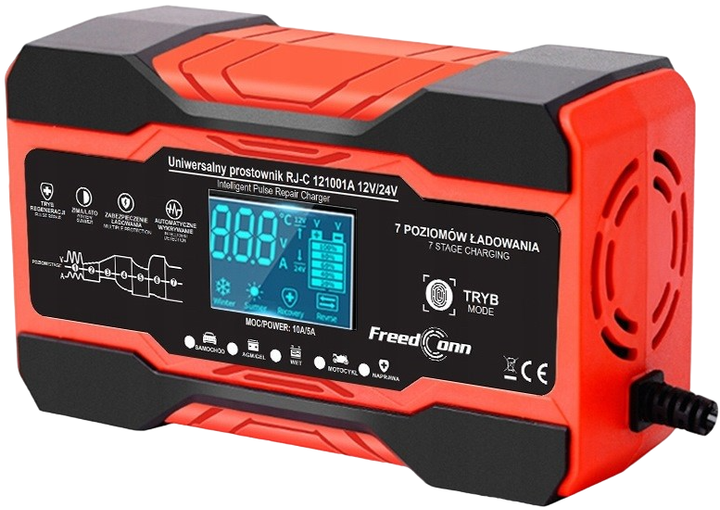 Prostownik automatyczny RJ Tianye RJ-C 121001A 12V 10A /24V 5A (5904921481977) - obraz 3