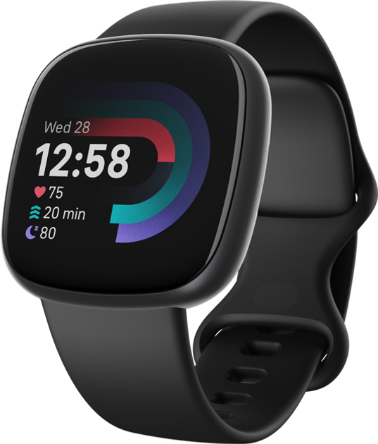 Smartwatch Fitbit Versa 4 Black/Graphite (FB523BKBK) (955555905676332) - Outlet - obraz 1