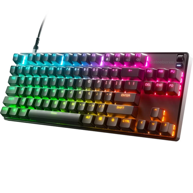 Провідна ігрова клавіатура SteelSeries Apex 9 TKL UA OptiPoint RGB USB Black (64847) - зображення 1
