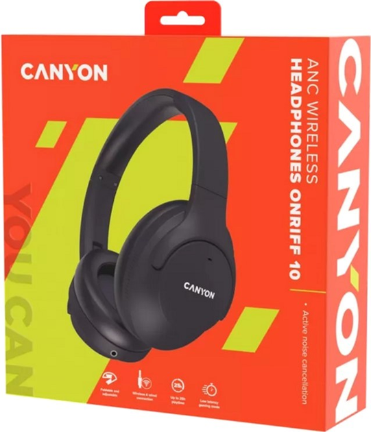 Навушники Canyon OnRiff 10 ANC Bluetooth Black (CNS-CBTHS10BK) - зображення 6
