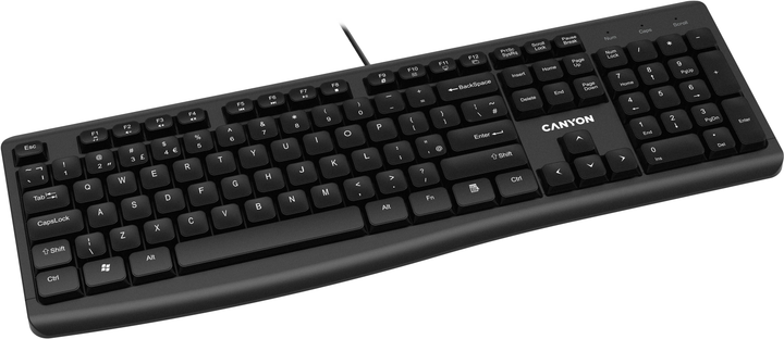 Клавіатура дротова Canyon KB-50 Slim ENG/UKR USB Black (CNE-CKEY5) - зображення 2