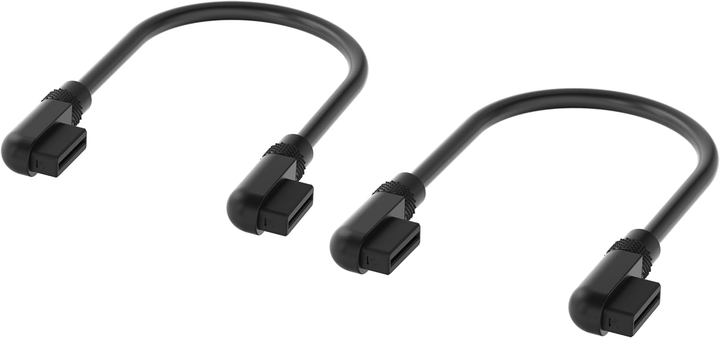 Кабель Corsair iCUE LINK 135 мм 90° 2 Pack Black (840006673781) - зображення 1