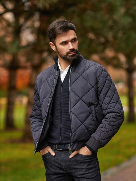 Бомбер чоловічий Antony Morato MMCO00793FA600241-7106 46 Синій (8052136270101) - зображення 3